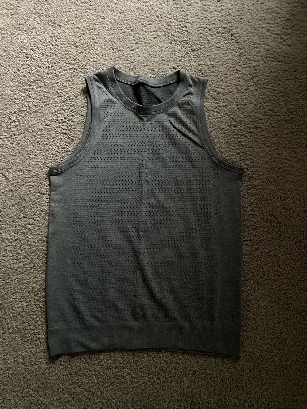 lululemon athletica Grey Perforated Muscle Tank